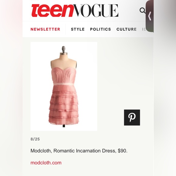 💗 Pink Strapless Mini ModCloth Dress - Minuet Brand - Picture 2 of 9